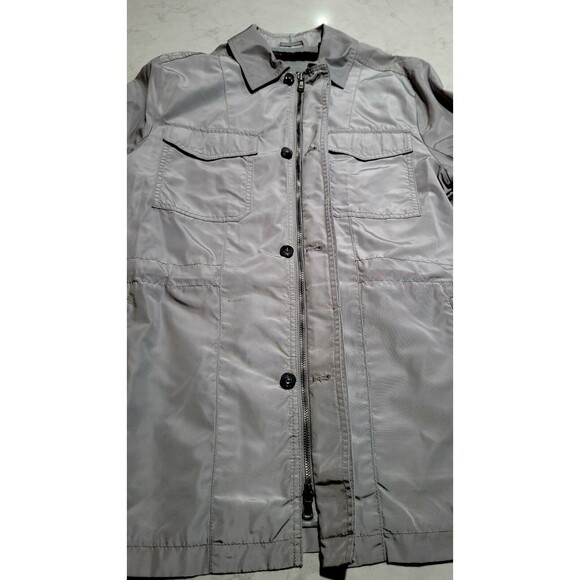 Perry Ellis Metallic Silver Men's Luxury Jacket Small EUC - Picture 6 of 12